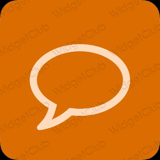 Aesthetic orange Messages app icons