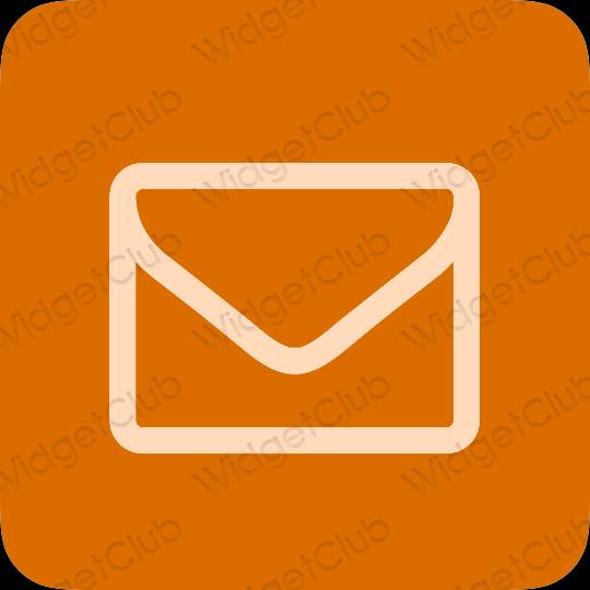 Aesthetic orange Mail app icons