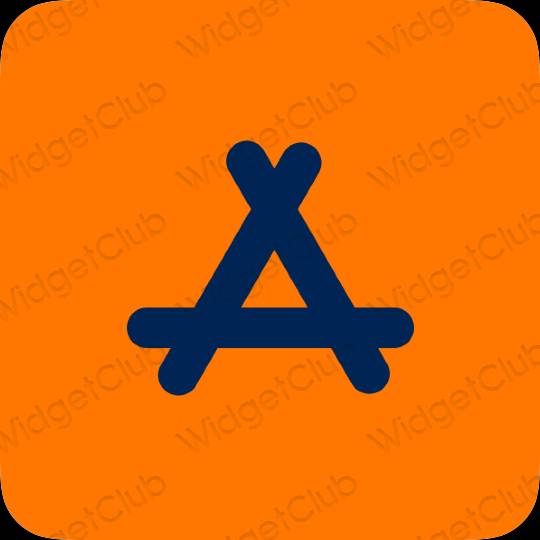 Aesthetic orange AppStore app icons