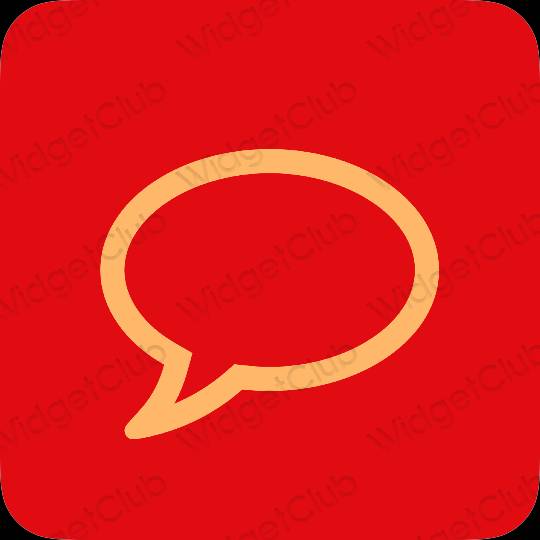 زیبایی شناسی صورتی نئونی Messages آیکون های برنامه