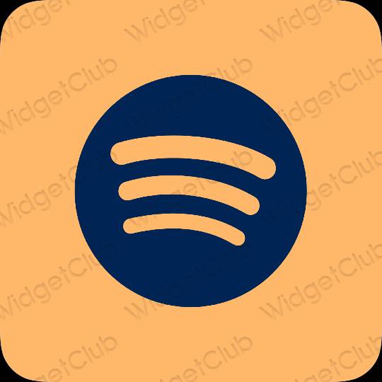 Æstetisk Brun Spotify app ikoner