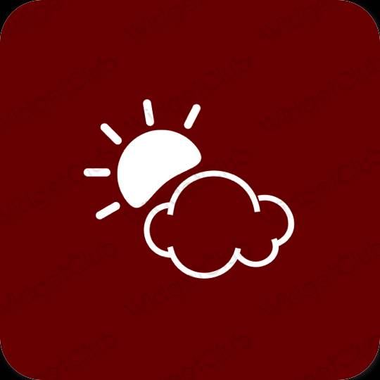 Esthetische Weather app-pictogrammen