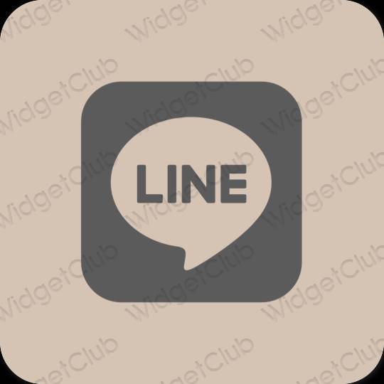 Estetski bež LINE ikone aplikacija