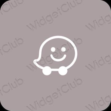 Estetske Waze ikone aplikacij