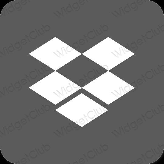Estético cinzento Dropbox ícones de aplicativos