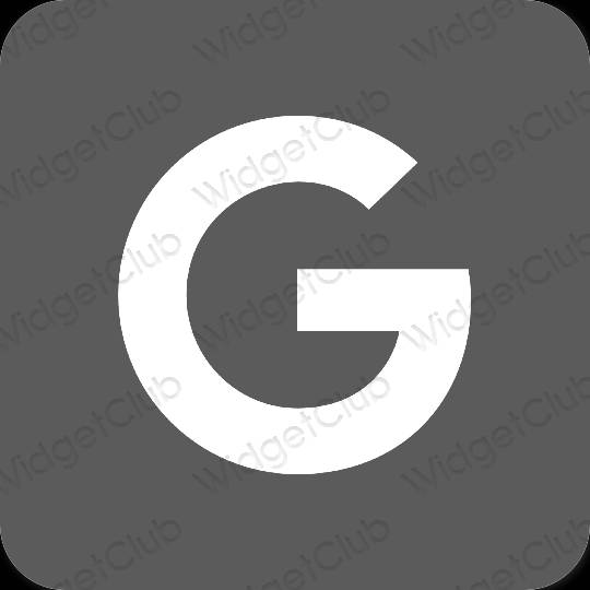 Esztétika szürke Google alkalmazás ikonok