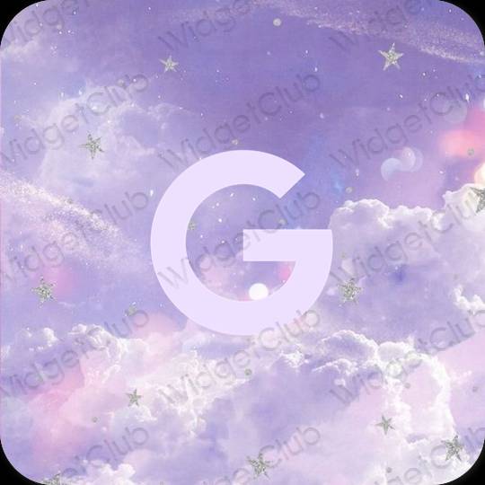 Aesthetic purple Google app icons