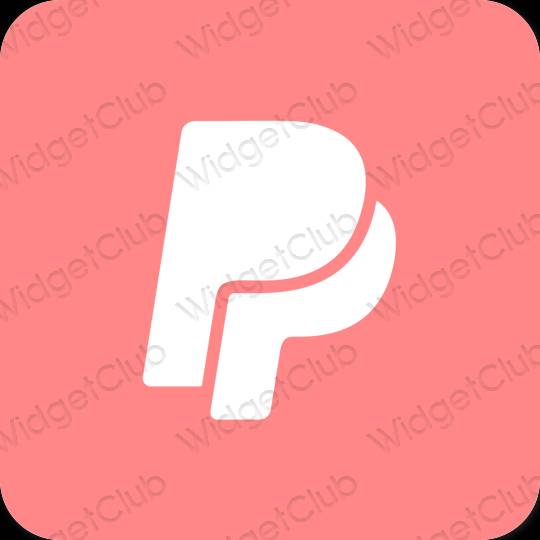 Estetico rosa Paypal icone dell'app