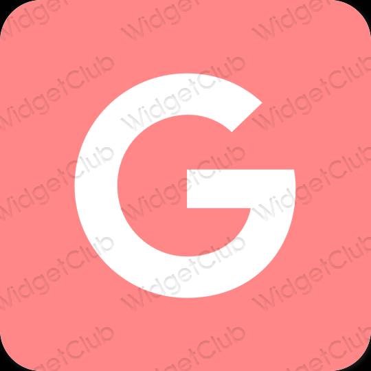 Estetyka różowy Google ikony aplikacji