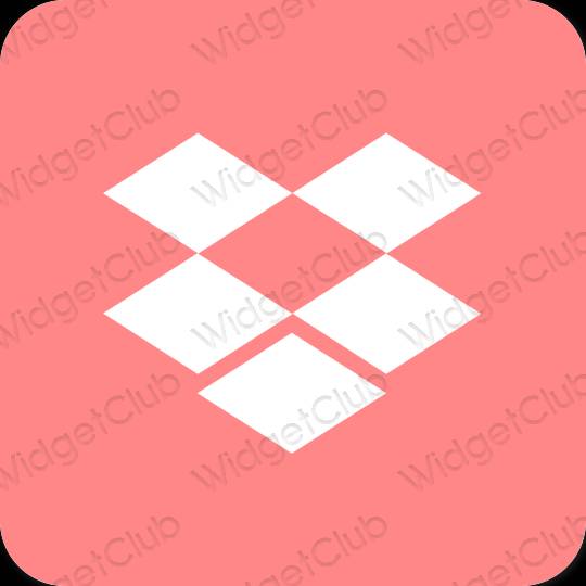 Estetické Ružová Dropbox ikony aplikácií