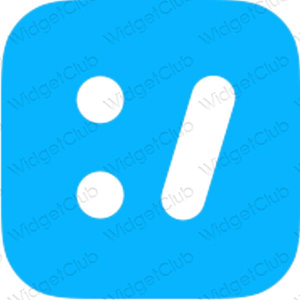 Estetyka niebieski Books ikony aplikacji