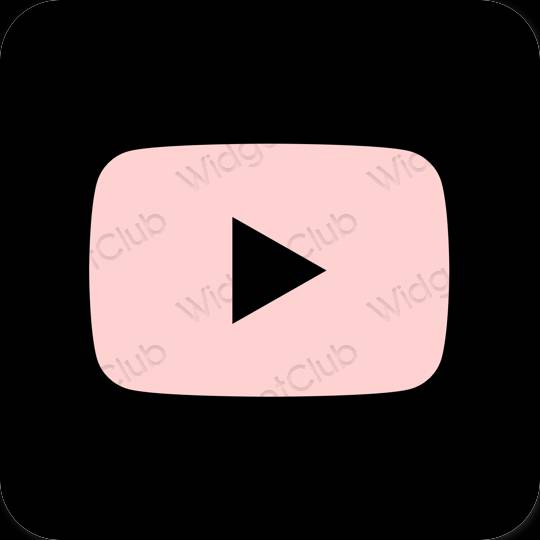 Estetické Ružová Youtube ikony aplikácií