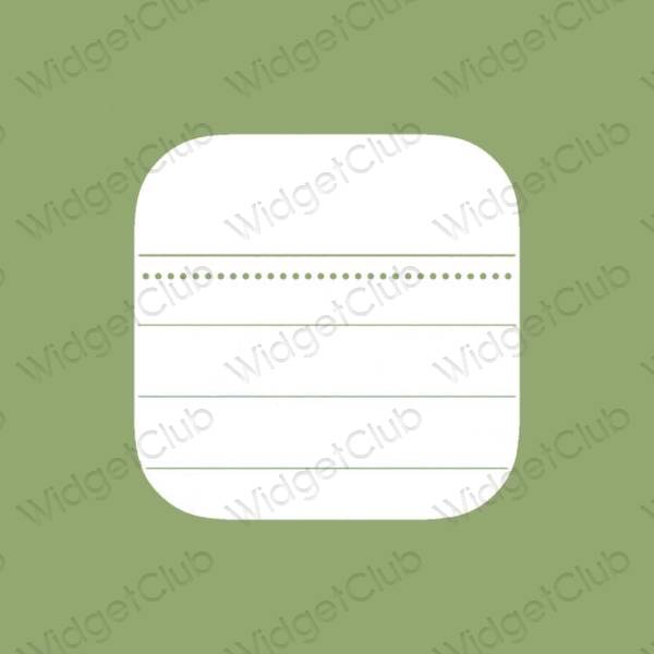 Æstetiske Notes app-ikoner
