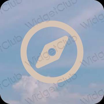 Estetico beige Safari icone dell'app