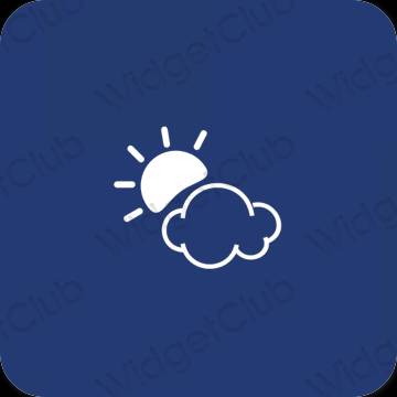 Stijlvol paars Weather app-pictogrammen