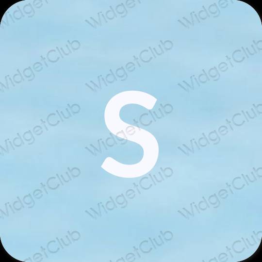 Estetické pastelovo modrá SHEIN ikony aplikácií