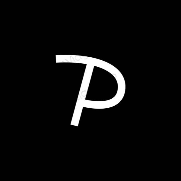 Estetis hitam PayPay ikon aplikasi