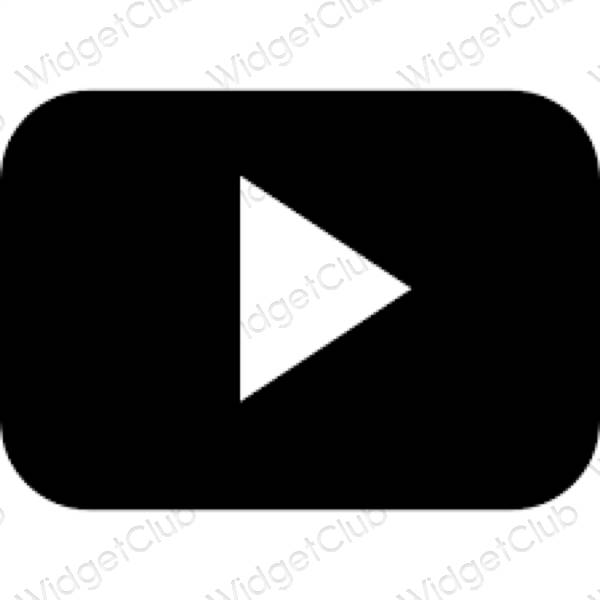 審美的 黑色的 Youtube 應用程序圖標