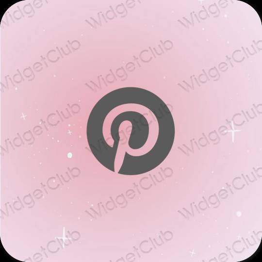 Stijlvol grijs Pinterest app-pictogrammen