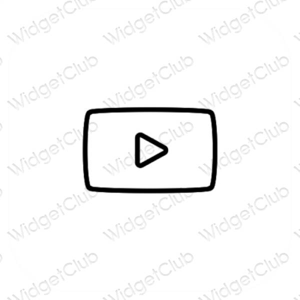 Esthetische Youtube app-pictogrammen