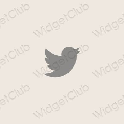 Esthetische Twitter app-pictogrammen