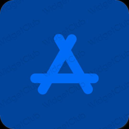 Ესთეტიური ლურჯი AppStore აპლიკაციის ხატები