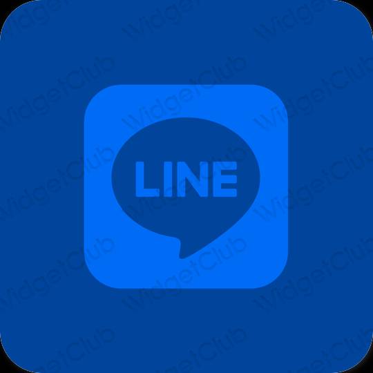 אֶסתֵטִי כָּחוֹל LINE סמלי אפליקציה