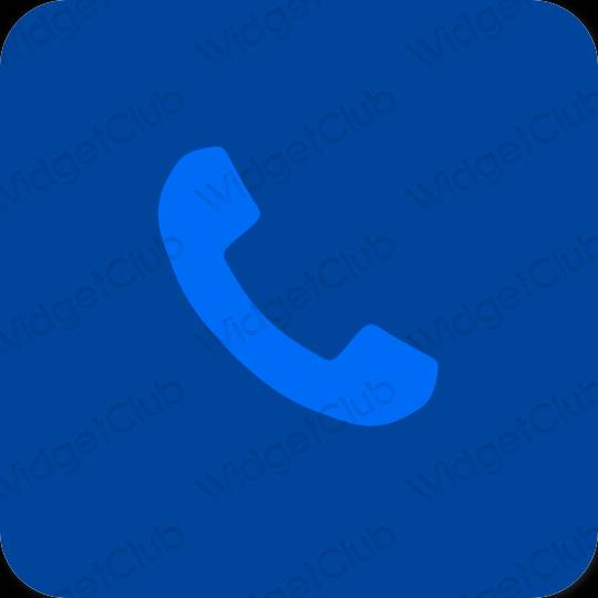 эстетический синий Phone значки приложений