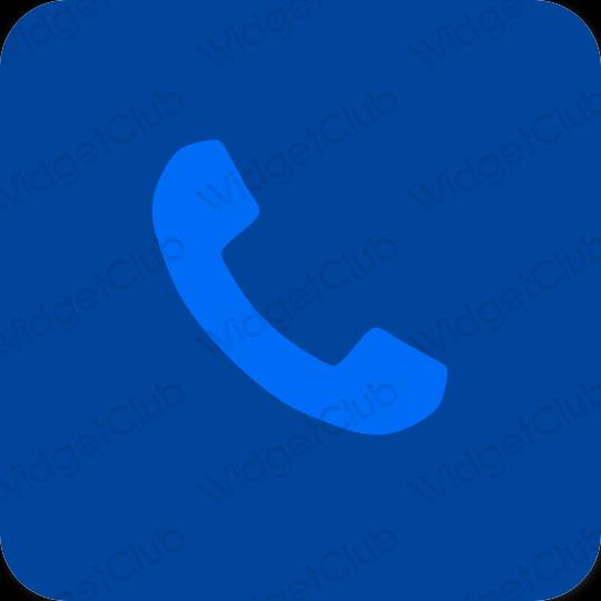 Estético azul Phone iconos de aplicaciones
