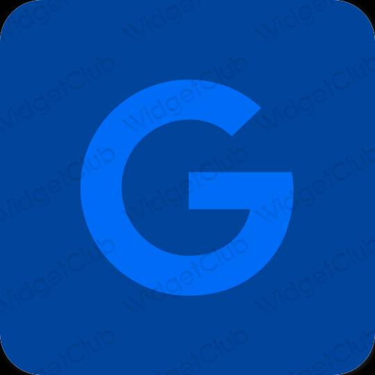 Esthétique bleu Google icônes d'application