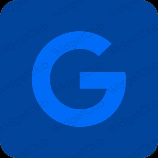 زیبایی شناسی آبی Google آیکون های برنامه