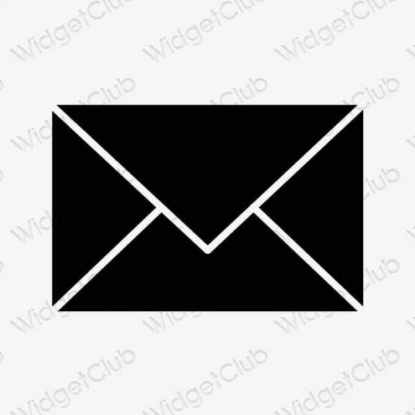 Естетичен сиво Mail икони на приложения