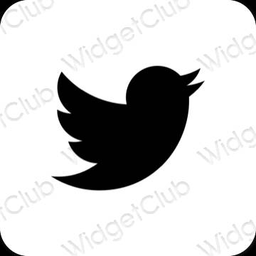 Icônes d'application Twitter esthétiques