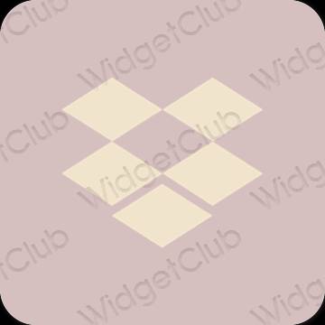 Estético rosa Dropbox ícones de aplicativos