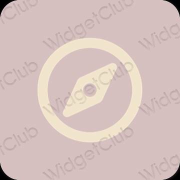 미적인 분홍 Safari 앱 아이콘