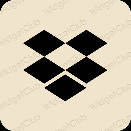 Естетски беж Dropbox иконе апликација