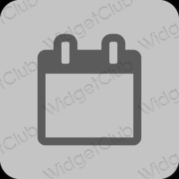 Ästhetisch grau Calendar App-Symbole