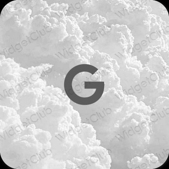 Estético cinzento Google ícones de aplicativos