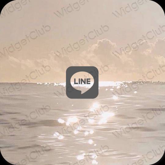 Thẩm mỹ xám LINE biểu tượng ứng dụng