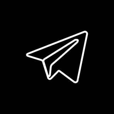 Estetik hitam Telegram ikon aplikasi