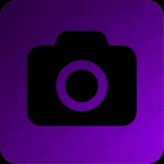 Ästhetisch Schwarz Camera App-Symbole
