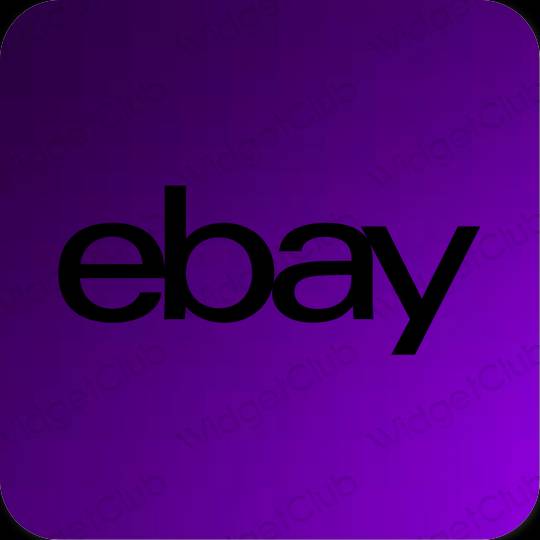 زیبایی شناسی سیاه eBay آیکون های برنامه