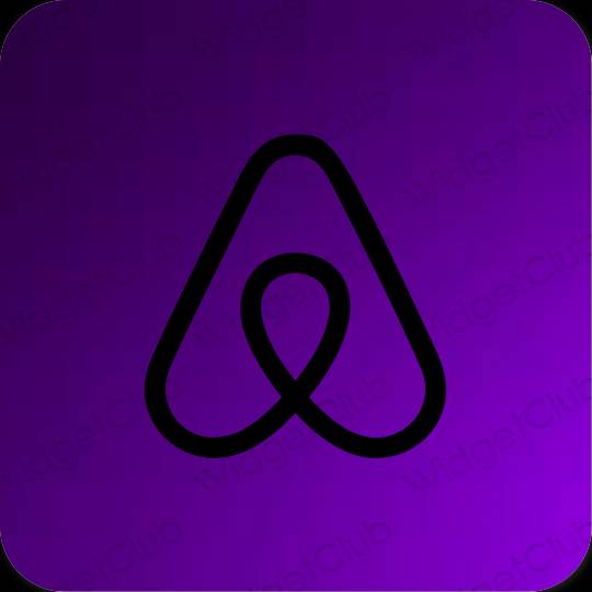 Estetsko Črna Airbnb ikone aplikacij