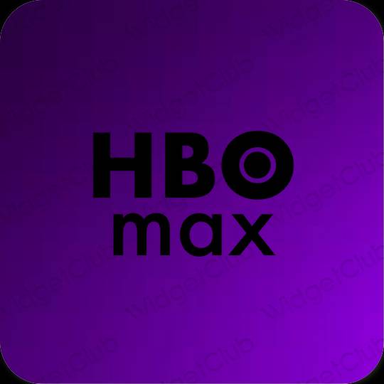 Estetski crno HBO MAX ikone aplikacija