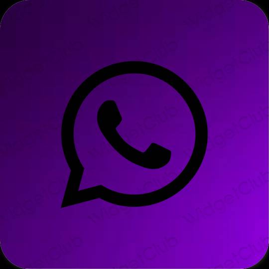 جمالي أسود WhatsApp أيقونات التطبيق