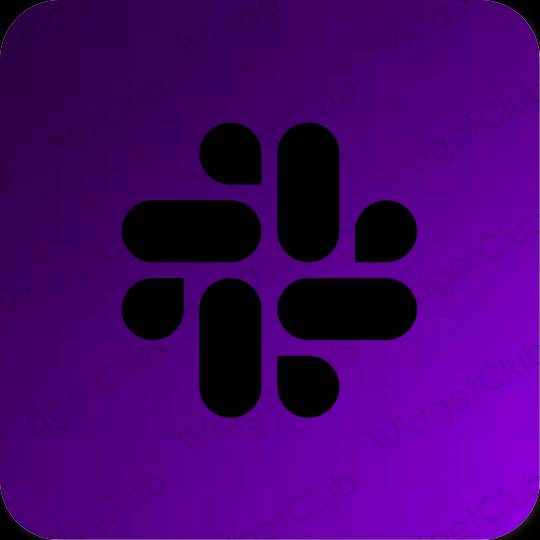 Estetisk svart Slack app ikoner