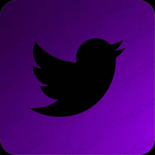 Stijlvol zwart Twitter app-pictogrammen