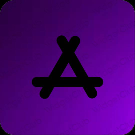 Estetik siyah AppStore uygulama simgeleri