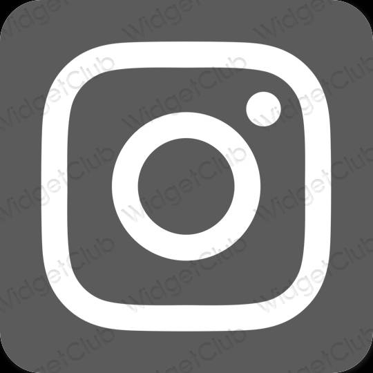 эстетический серый Instagram значки приложений
