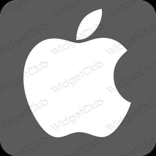 جمالي اللون الرمادي Apple Store أيقونات التطبيق